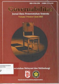 Image of GOVERNABILITAS: JURNAL ILMU PEMERINTAHAN SEMESTA